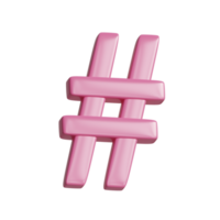 Hashtag-Rendersymbol png