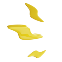 explosão ou som alto. voando relâmpago amarelo brilhante. ícones de renderização 3D. png