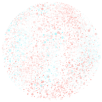 círculo com padrão de pontos abstratos.
