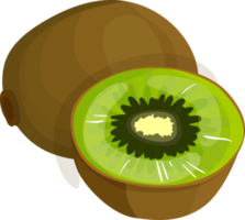 Green whole kiwi and a half. png