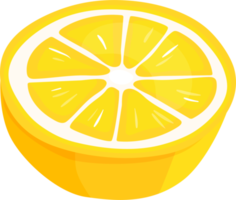 eine halbe gelbe Zitrone. png