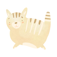 ilustración de un gato en estilo de dibujos animados png