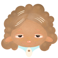 chica dibujada a mano en estilo de dibujos animados png