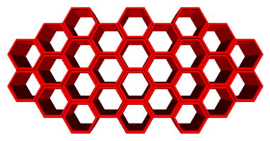 3Ds hexagon block align to many shape, Blank block for add your text or wording png