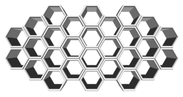 3Ds hexagon block align to many shape, Blank block for add your text or wording png