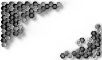 Image de rendu 3D de forme solide hexagonale sur fond blanc png