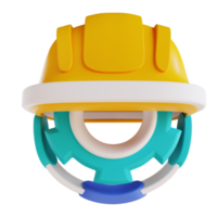 3D illustration helmet engineering equipment and gear png