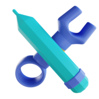 crayon et outil d'illustration 3d png