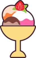 conjunto de sorvetes saborosos doce, ícone de sorvete png