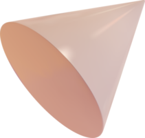 3D-vorm driehoek piramide in pastelkleur png