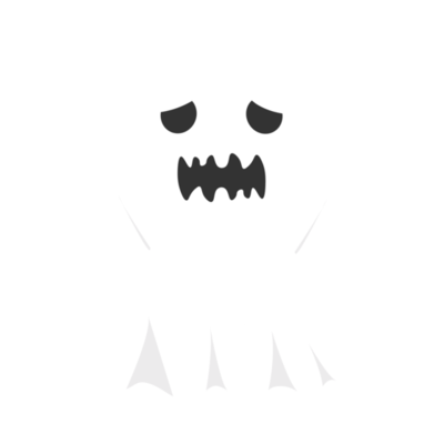 Halloween scary little white ghost design on a black background. Ghost with  abstract shape design. Halloween white ghost party element vector  illustration. Ghost vector with a scary face. 9345258 PNG