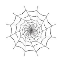 halloween runde schwarze spinnennetze vektordesign. Halloween-Illustrationsdesign mit dem schwarzen Spinnennetz. altes gruseliges spinnennetzdesign mit schwarzer farbe. png