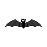 illustration vectorielle de conception de chauve-souris noire mignonne d'halloween. conception de chauve-souris noire avec abat-jour de couleur jaune et bois. conception d'éléments de fête d'halloween avec une chauve-souris noire. png