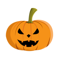 diseño de linterna de calabaza de halloween con color naranja y verde. diseño de linterna de calabaza con una cara espeluznante sobre un fondo blanco para halloween. diseño de elementos de vestuario con calabaza. png