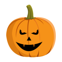 Pumpkin lantern design with sharp teeth on a white background for Halloween. Pumpkin lantern design for Halloween event with orange and green color. Costume element design with pumpkin.