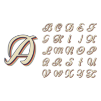 Pacchetto alfabeto vintage dalla a alla z