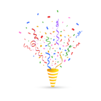 konfetti vektor illustration för festival bakgrund. parti element explosion av färgglada konfetti. färgglada konfetti isolerad på vit bakgrund. karneval inslag. firande av födelsedagsfest. png