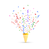 confetti vectorillustratie voor festival achtergrond. feest elementen explosie van kleurrijke confetti. kleurrijke confetti geïsoleerd op een witte achtergrond. carnaval elementen. verjaardagsfeestje vieren. png