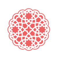 Arabic pattern badge frame cartoon png