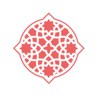 arabiska mönster badge ram tecknad png