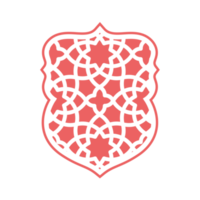arabiska mönster badge ram tecknad png