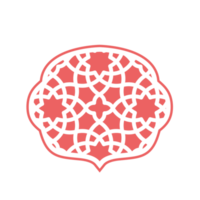 dibujos animados de marco de insignia de patrón árabe png