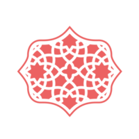 dessin animé de cadre d'insigne de modèle arabe png