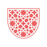 arabiska mönster badge ram tecknad png