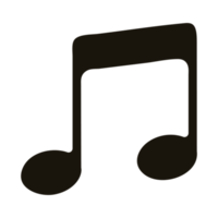 icône plate de note de musique png