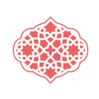 arabiska mönster badge ram tecknad png