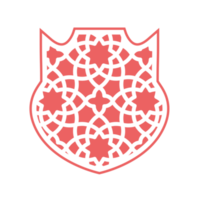 desenho de quadro de distintivo de padrão árabe png