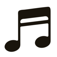 Musical note flat icon png