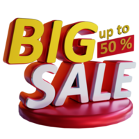 3d flash big sale text effect png