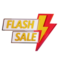 efecto de texto de gran venta flash 3d png