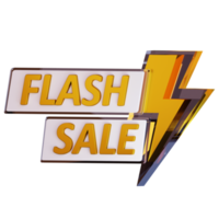 efecto de texto de gran venta flash 3d png