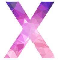 Letter X polygon png