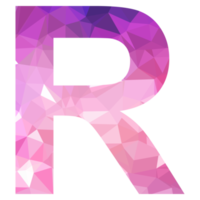 bokstaven r polygon png