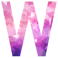 Letter W polygon png