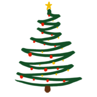 handgezeichneter Weihnachtsbaum png