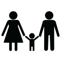 Familiensymbol-Vektorillustration auf dem weißen Hintergrund png