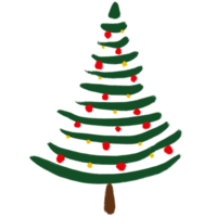 hand getrokken kerstboom png