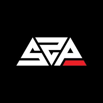 SZP triangle letter logo design with triangle shape. SZP triangle logo design monogram. SZP triangle vector logo template with red color. SZP triangular logo Simple, Elegant, and Luxurious Logo. SZP