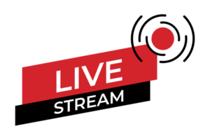 Live stream symbol icon. Online stream sign. PNG Transparent background