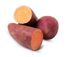 Group of sweet potato isolated on white background. with clipping path photo