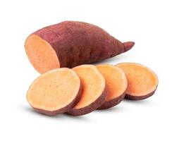 Group of sweet potato isolated on white background. with clipping path photo