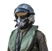 clothing for pilots or pilots suit on white background photo