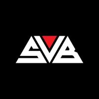 Diseño de logotipo de letra triangular svb con forma de triángulo. monograma de diseño del logotipo del triángulo svb. plantilla de logotipo de vector de triángulo svb con color rojo. logotipo triangular svb logotipo simple, elegante y lujoso. svb