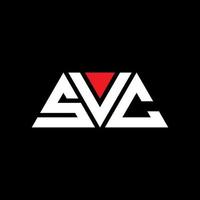 SVC triangle letter logo design with triangle shape. SVC triangle logo design monogram. SVC triangle vector logo template with red color. SVC triangular logo Simple, Elegant, and Luxurious Logo. SVC