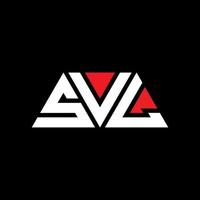 diseño de logotipo de letra de triángulo svl con forma de triángulo. monograma de diseño de logotipo de triángulo svl. plantilla de logotipo de vector de triángulo svl con color rojo. logotipo triangular svl logotipo simple, elegante y lujoso. svl