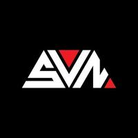 Diseño de logotipo de letra triangular svn con forma de triángulo. monograma de diseño del logotipo del triángulo svn. plantilla de logotipo de vector de triángulo svn con color rojo. logotipo triangular svn logotipo simple, elegante y lujoso. svn